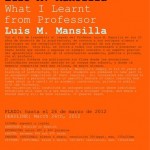 Lo que aprendí del profesor Luis Moreno Mansilla
