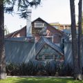 Architect Frank Gehry's house is a deconstructivist's reworking of a conventional suburban California house in Santa Monica, California. The house was 'reworked' in 1978 and has been remodeled in several phases over the decades. The house is a collision of parts, built to stay but left with a deliberate unfinished look.