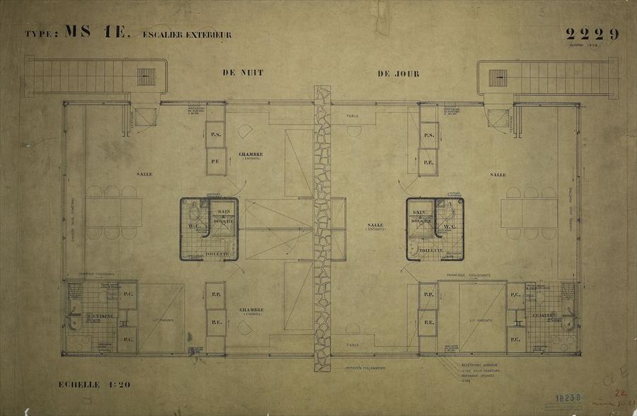 Maisons Loucheur, Le Corbusier, 1929 © FLCADAGP