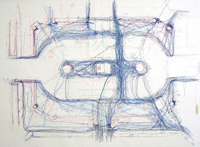 Now here, Place de la Concorde V, 2013 de Larissa Fassler en ’La elipsis arquitectónica’ en el Centro Cultural Universitario Tlatelolco