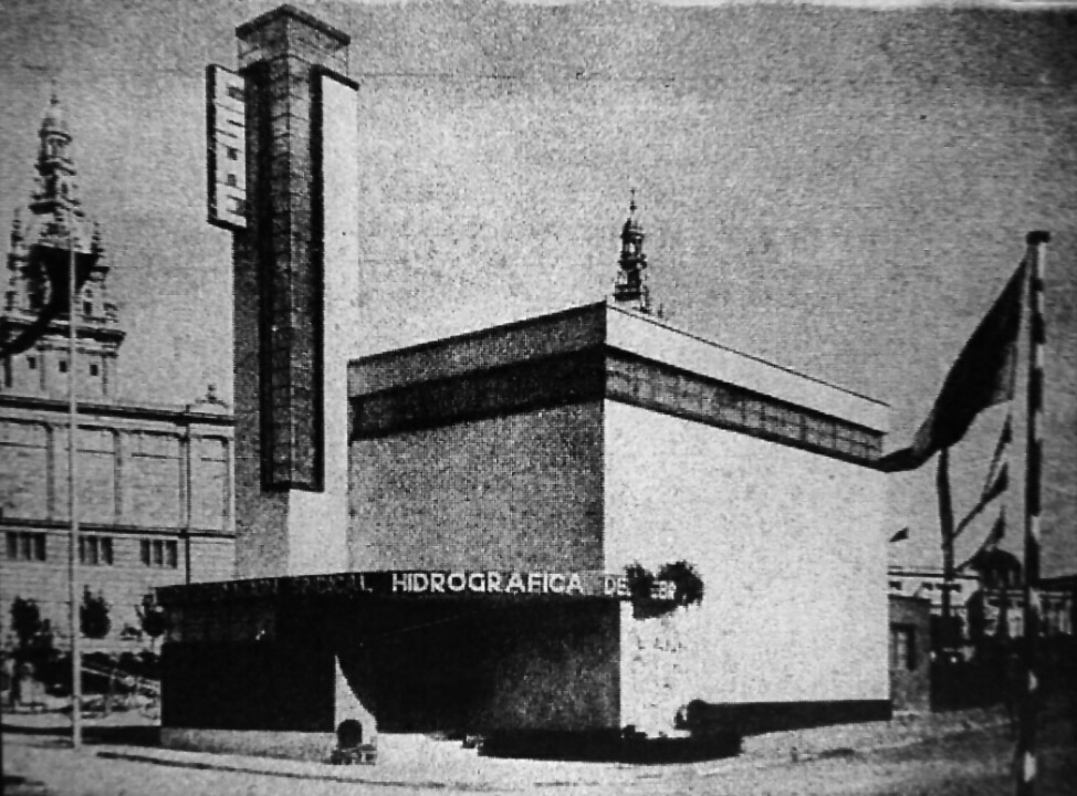 Vista del Pabellón para la Confederación Hidrográfica del Ebro a finales de 1929, construido según proyecto de Regino Borobio.