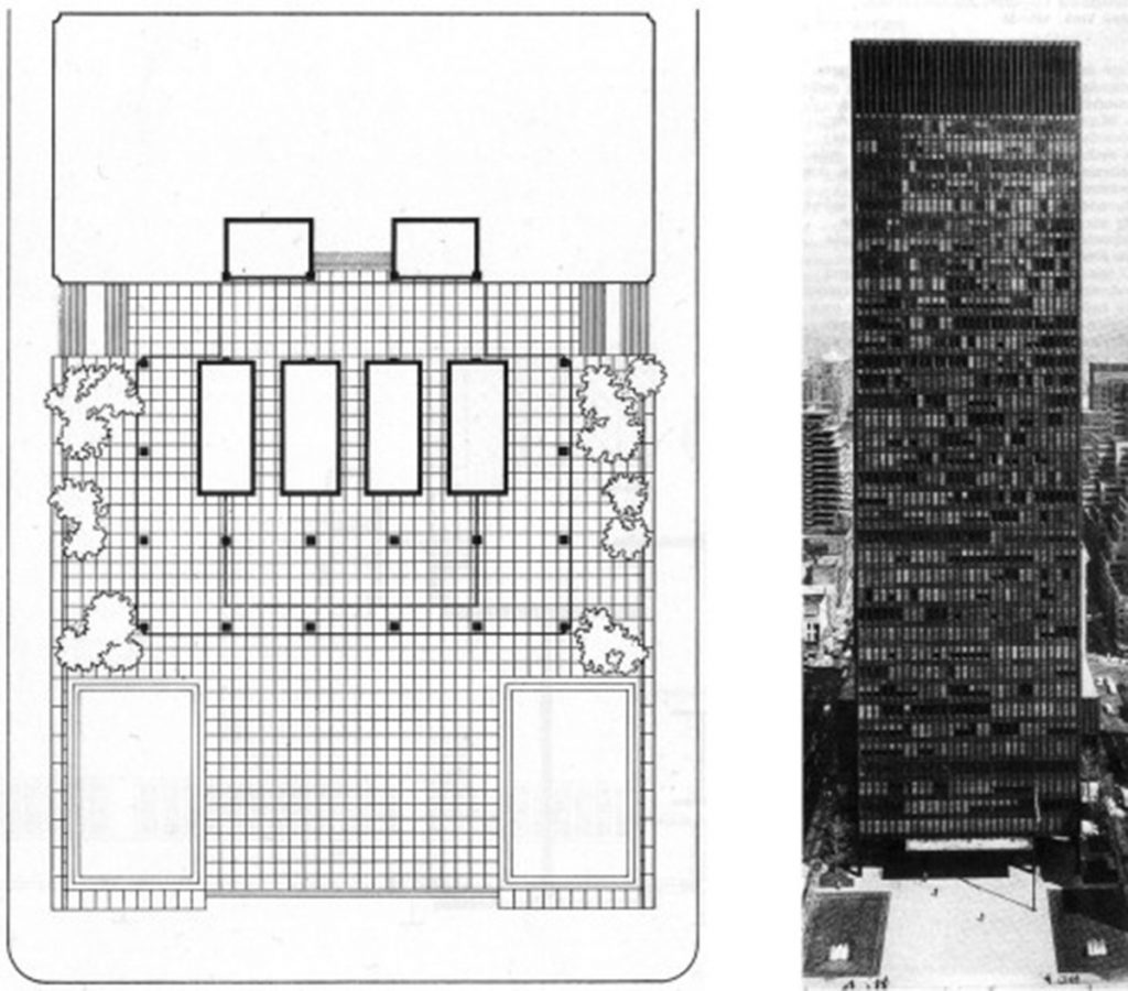 Selección de imágenes para publicación del Seagram Building por W.Blaser (“Paperback”).