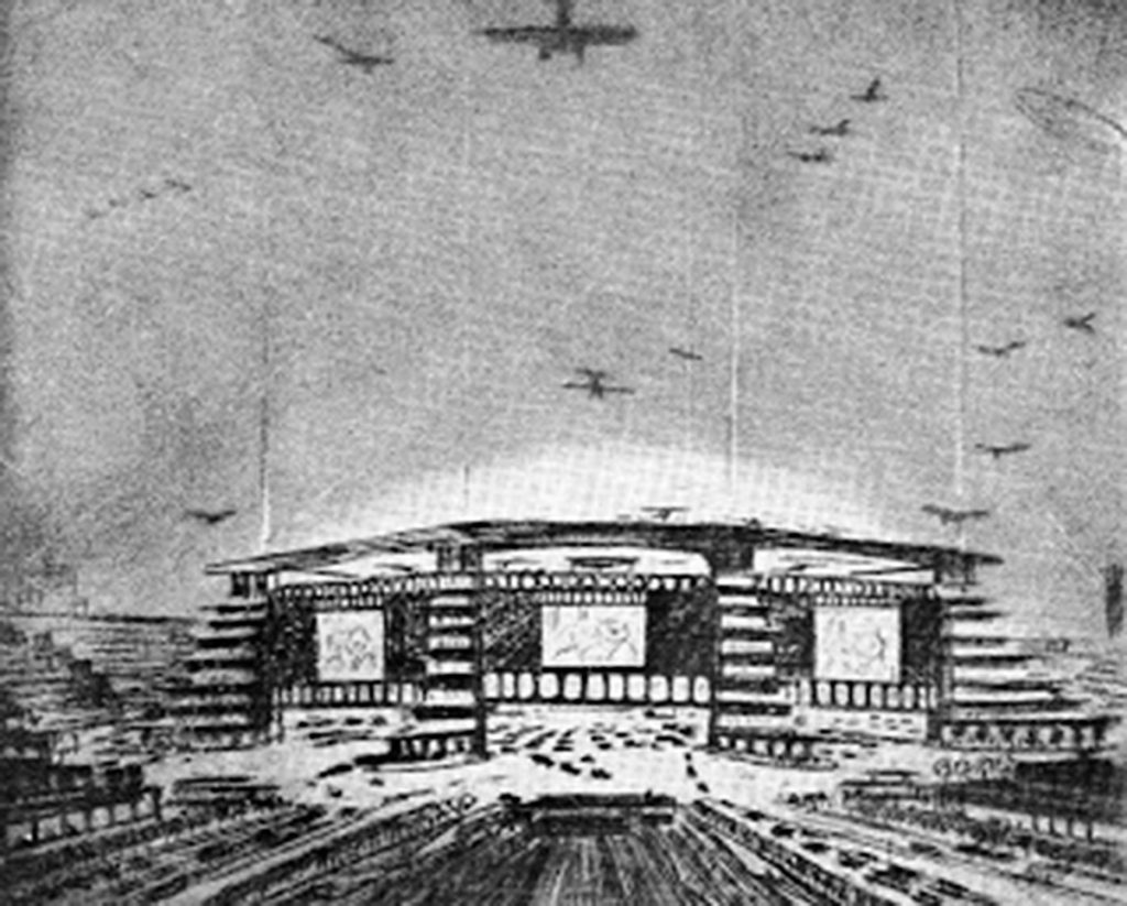 Cine Monumental. Dibujo de Casto Fernéndez-Shaw