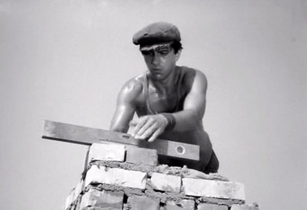 Imagen de la pelicula “El Hombre de Mármol” de Andrej Wajda, 1977 sobre los constructores de la ciudad de Nowa Huta.