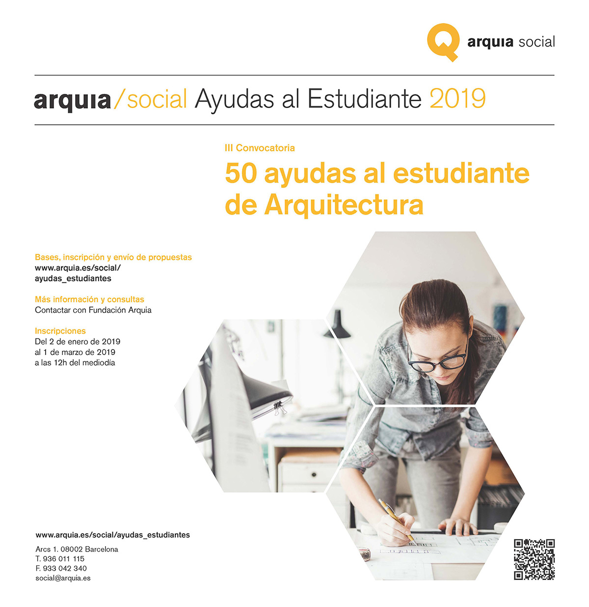 III Convocatoria de ayudas al Estudiante de Arquitectura Arquia Social