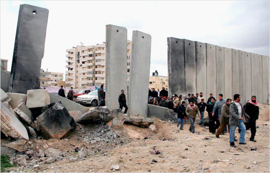 Frontera de Rafah, espacio controlado por el ejército israelí entre Egipto y Palestina.