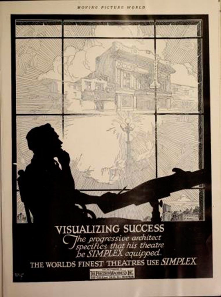 Moving Picture World, nov 1920, Anuncio arquitecto