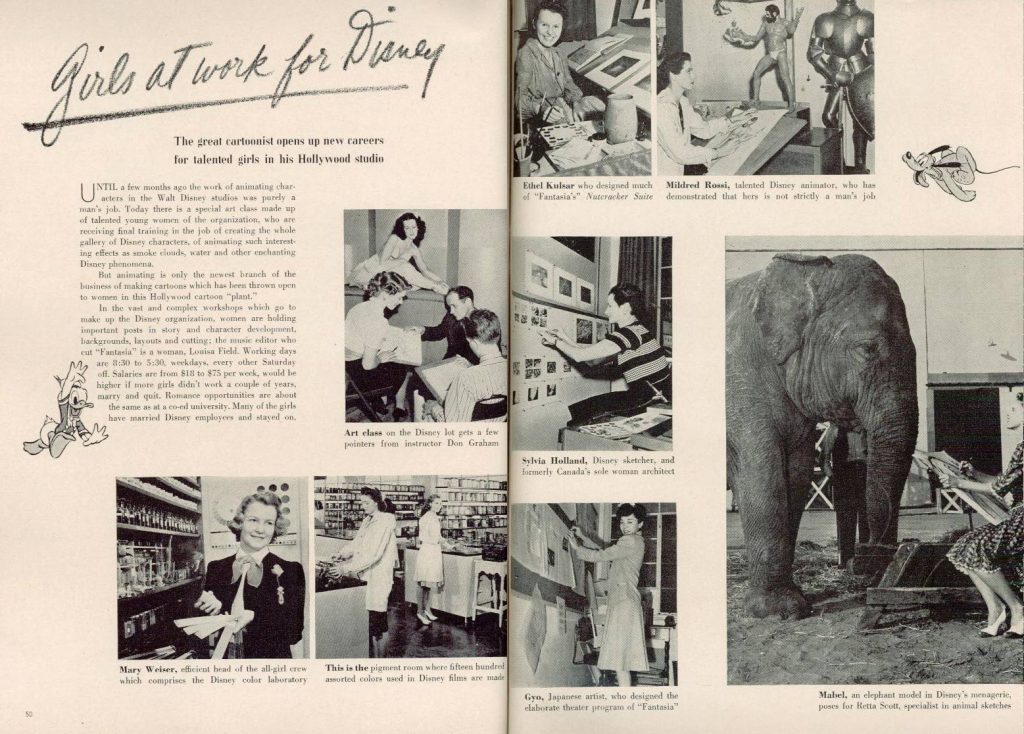 Girls at work for disney, 1941 | Fuente: cartoonbrew.com