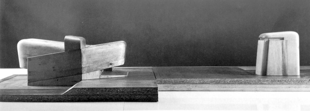 Claude Parent w. Paul Virilio, 1964, + model and interior of Sainte-Bernadette, from AA Publications’ First Works