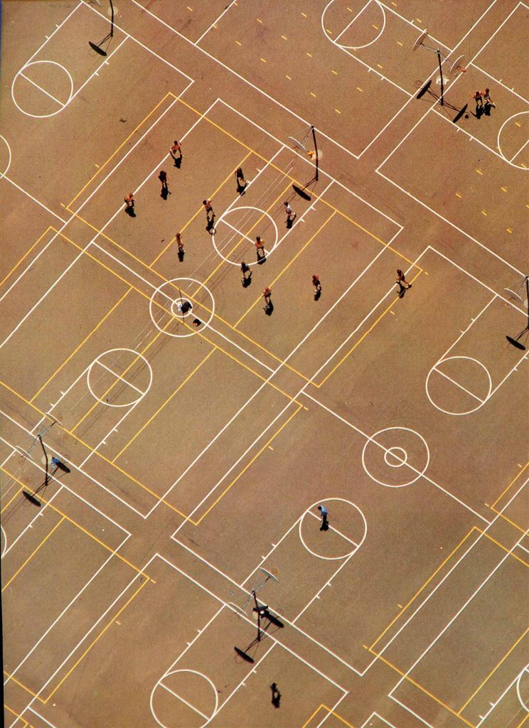 Ball Players by Georg Gerster, Santa Barbara, 1974
