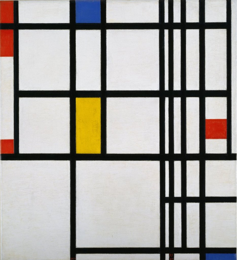 Cero en arquitectura José Ramón Hernández Correa Piet Mondrian, Composición en rojo, azul y amarillo. (Podríamos ver el blanco como cero que sirve para colocar al amarillo, a los rojos y a los azules)