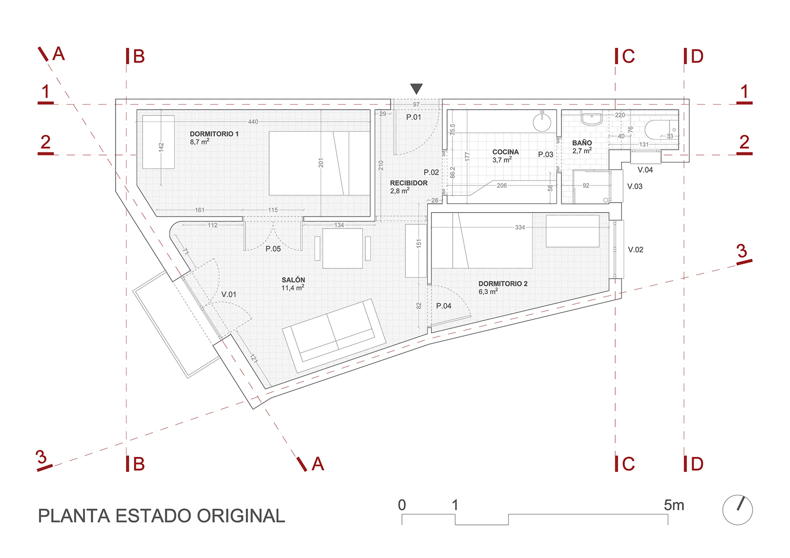 Casa Múltiplo. Reforma de vivienda en el centro histórico de Madrid  P+S Estudio de Arquitectura