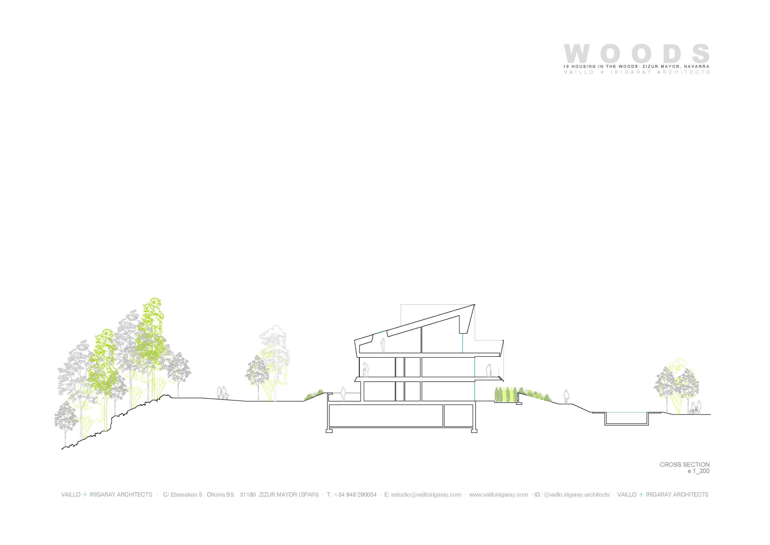 18 Viviendas en el bosque Vaillo + Irigaray Architects 6 secc trans B
