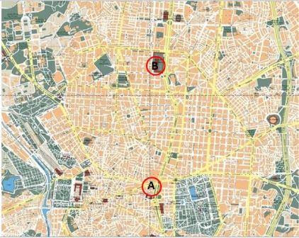 Madrid en La casa de papel Jorge Gorostiza Plano con las localizaciones de las tres últimas temporadas