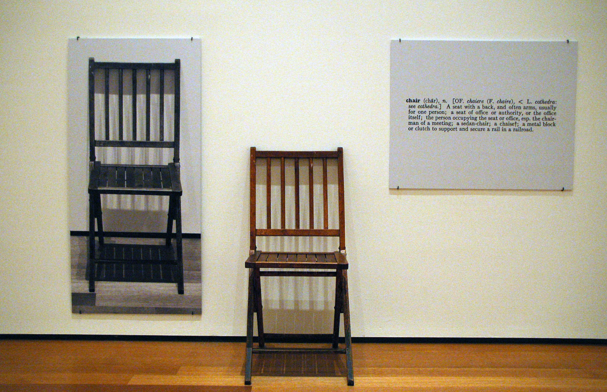 Fuera de lugar. Cuestiones de identidad espacial Ruben Casquero One and three chairs, 1965 © Joseph Kosuth One_and_Three_Chair