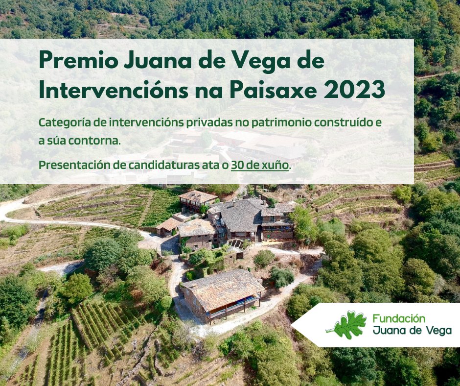 Premio Juana de Vega de Intervenciones en el Paisaje 2023