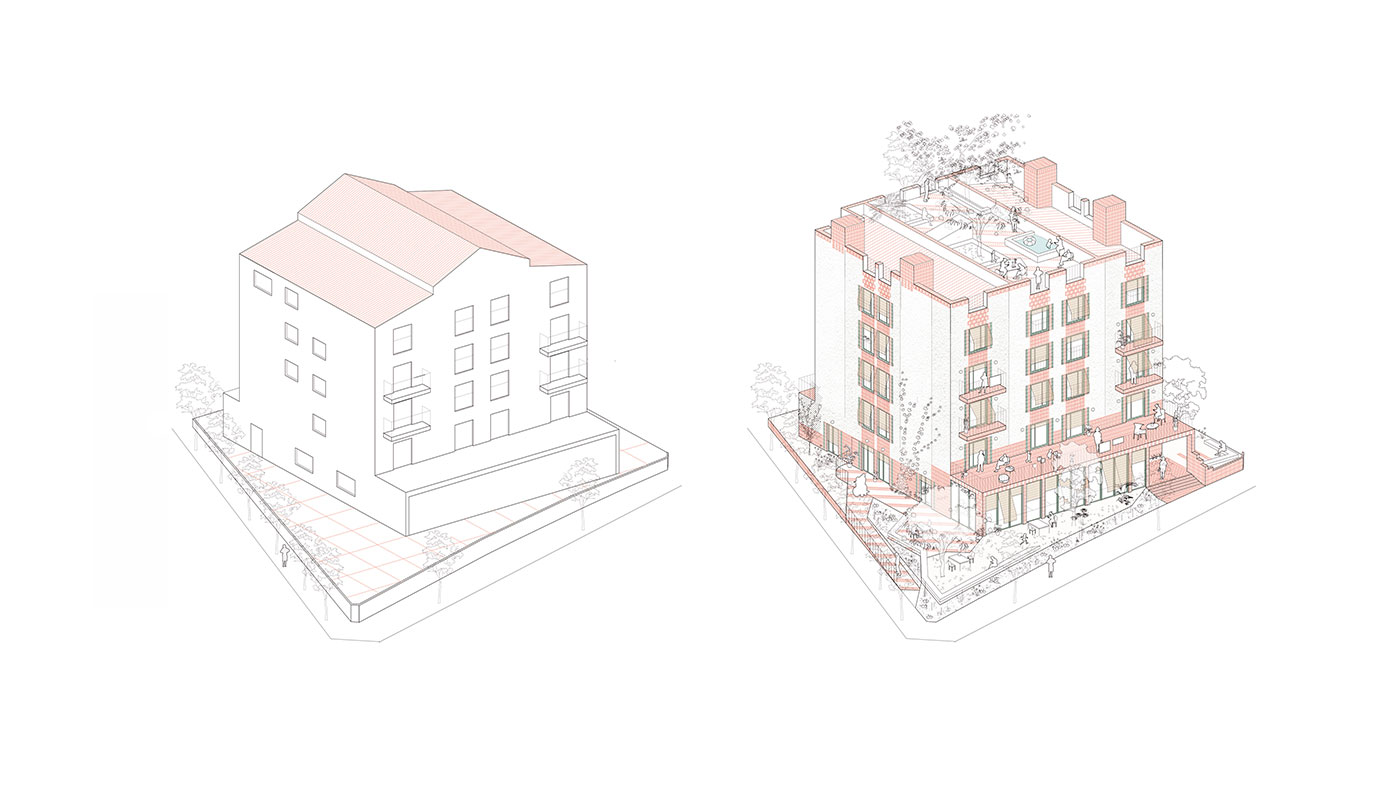 Transformación de un edificio abandonado en 27 apartamentos NUA Arquitectures D Estado previo