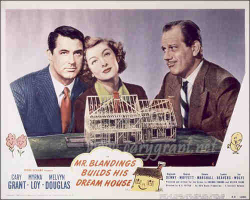 Los Blandings de nuevo Jorge Gorostiza Fotocromo con la maqueta de la casa en construcción