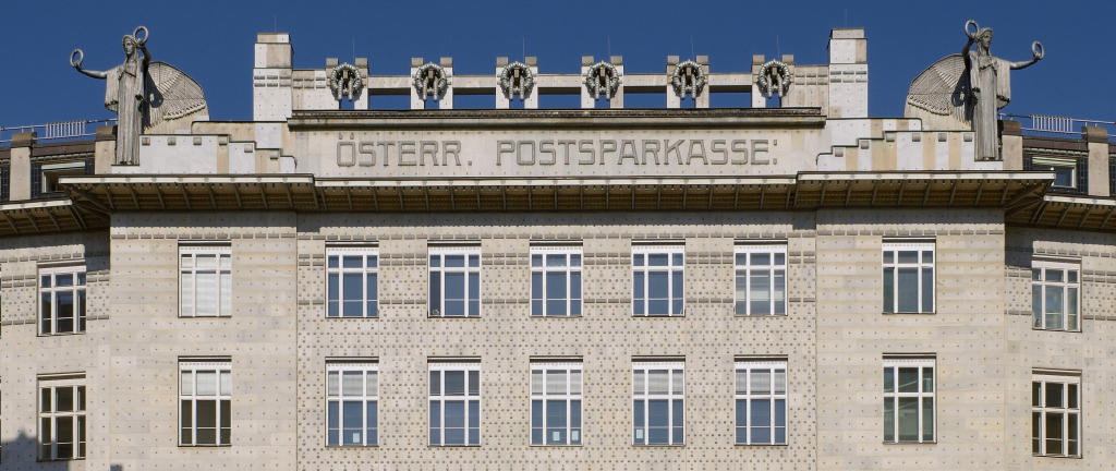 Mentiras piadosas Íñigo García Odiaga Fachada principal, Caja Postal de Ahorros de Viena; Otto Wagner