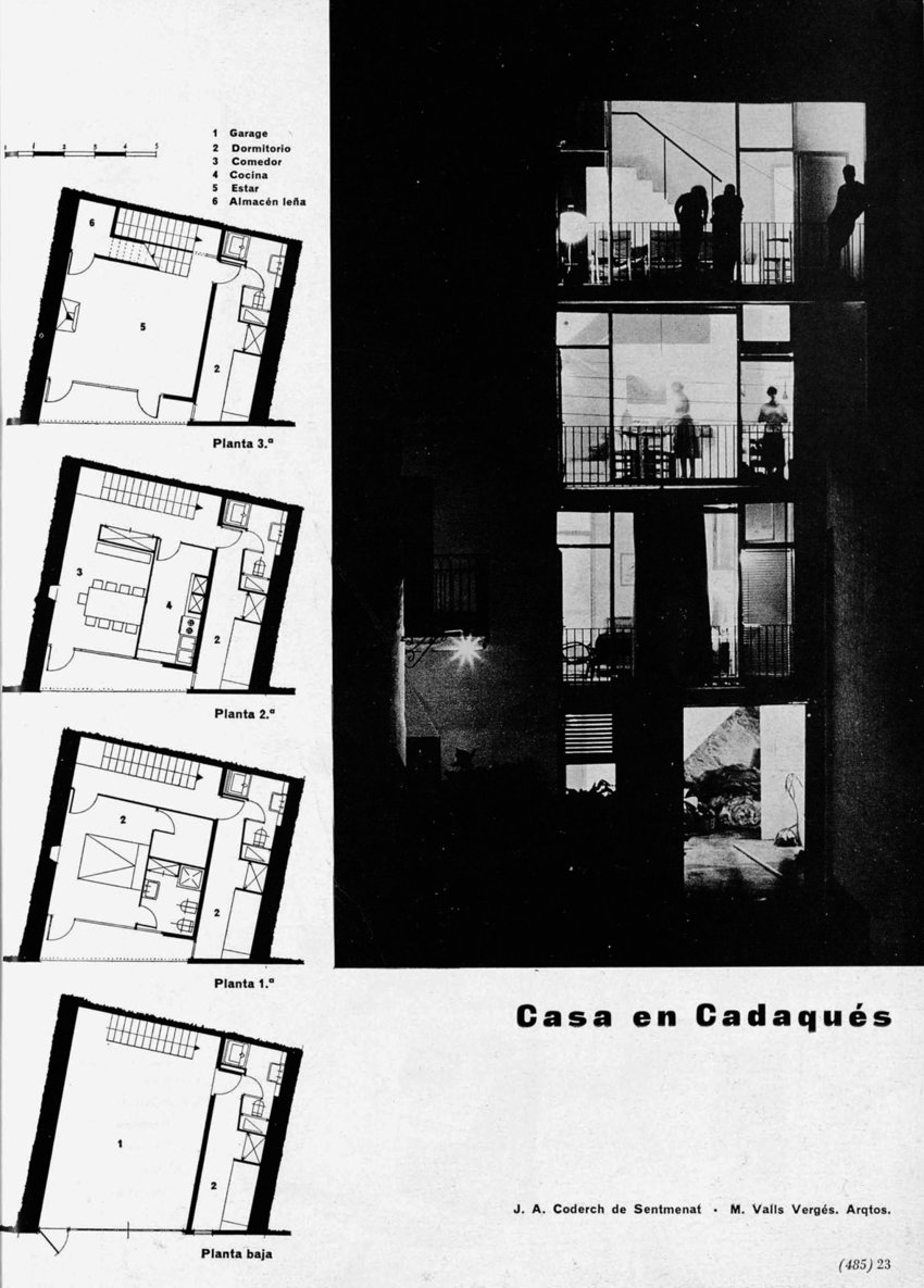 Habitar desde fuera José del Carmen Palacios 'Casa Senillosa' en Cadaqués de José Antonio Coderch publicada en 'Cuadernos de Arquitectura', COAC, nº.34, 1958.