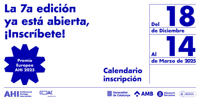 Architectural Heritage Intervention abre inscripción del VII Premio Europeo AHI Architectural Heritage Intervention abre inscripción del VII Premio Europeo AHI