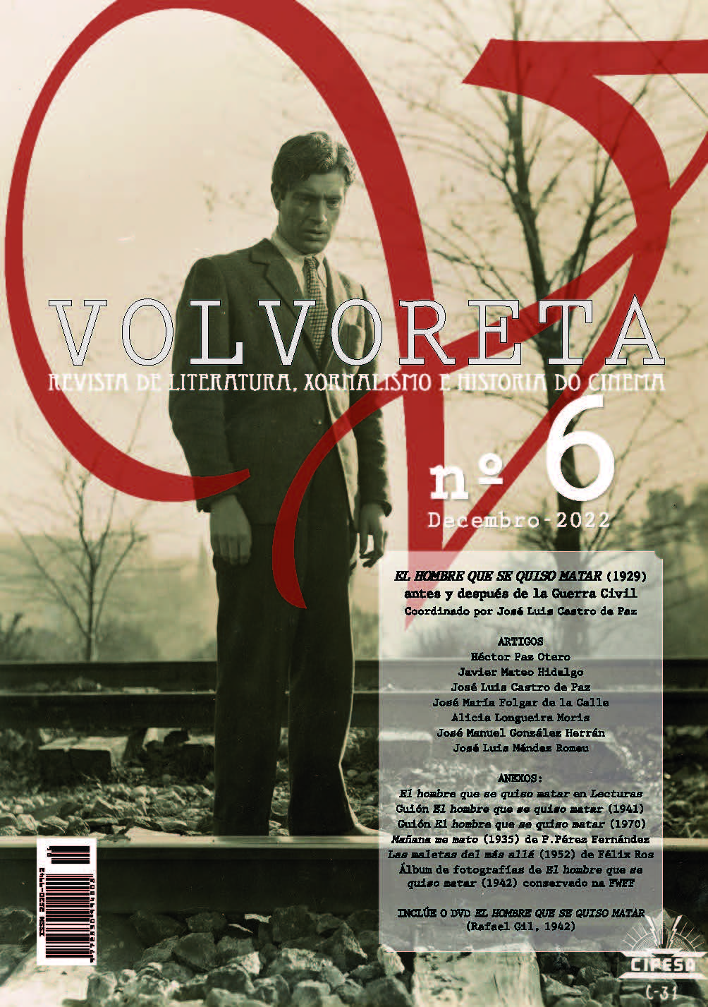 El arquitecto que se quiso matar Jorge Gorostiza Portada de Volvoreta n.º 6, diciembre de 2023