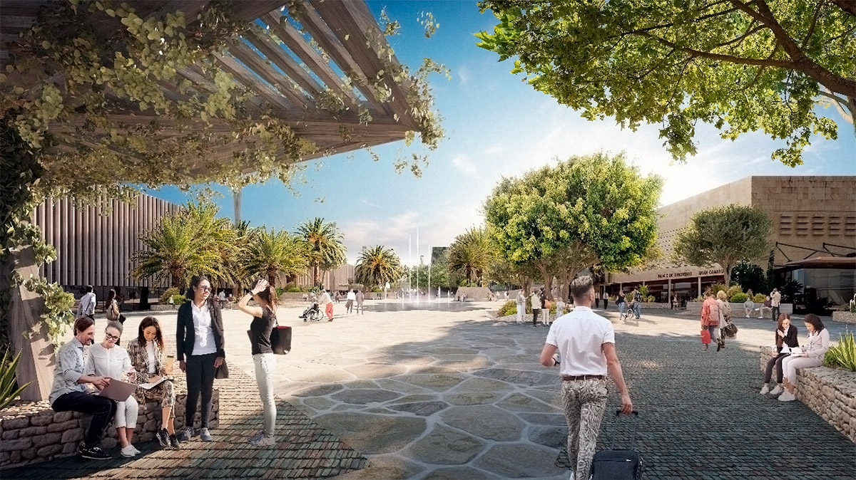 Será sostenible a escala urbana o no será Miguel Ángel Fernández Souto Plaza central comunitaria del Masterplan para el recinto ferial de Canarias (INFECAR) en Las Palmas @LPA Studio