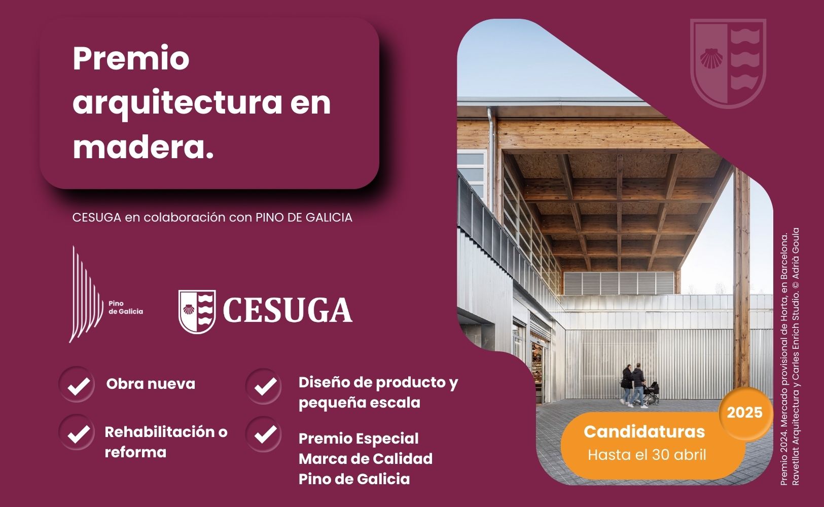 III Premio de arquitectura en Madera Cesuga-Pino de Galicia 2025