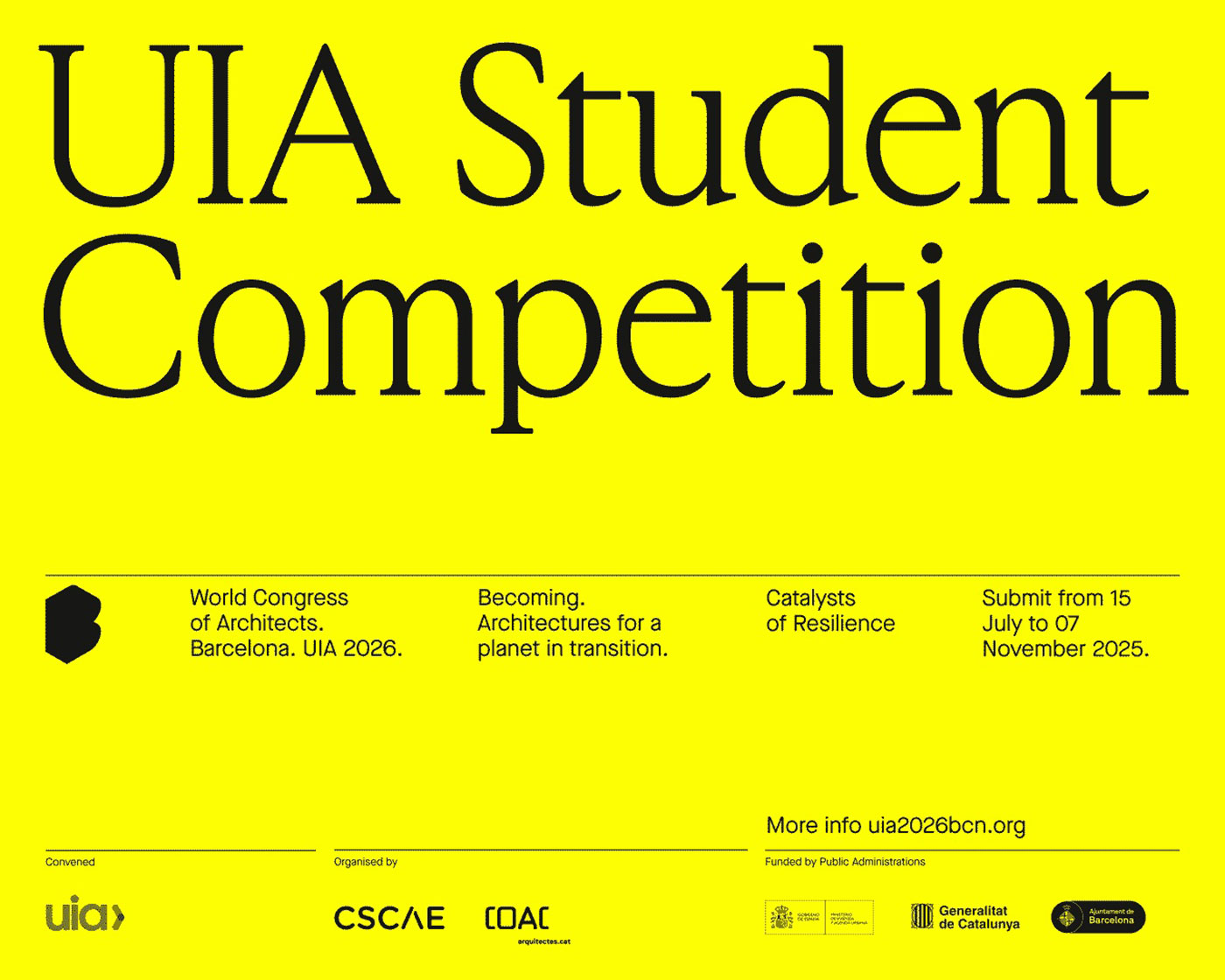 UIA International Student Competition. ‘Catalysts of Resilience’ UIA International Student Competition. ‘Catalysts of Resilience’
