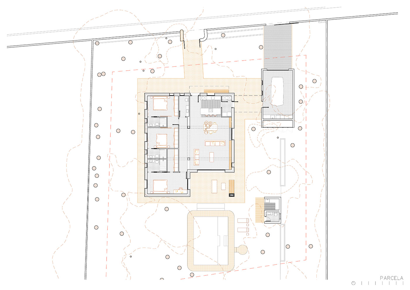 Casa de les Pinetes MENTRESTANT arquitectura cooperativa 2 planta-parcela