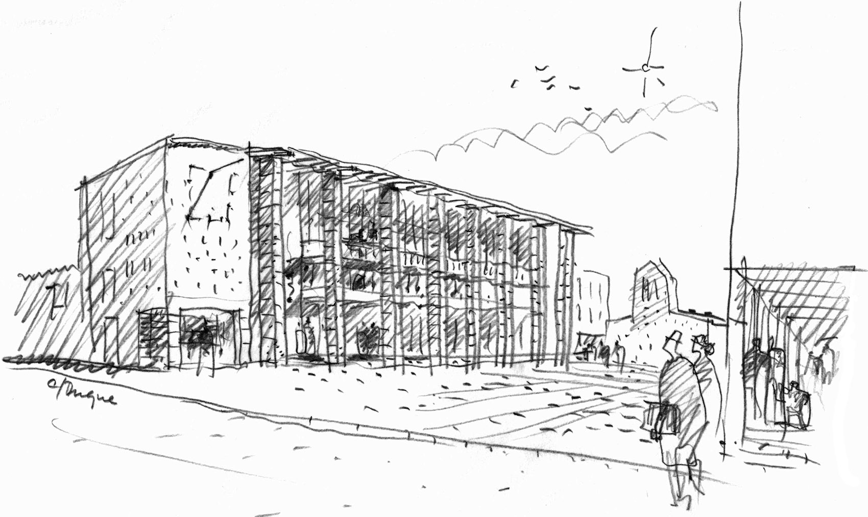 Centro Cultural Carbajosa de la Sagrada Gabriel Gallegos Borges 8. croquis