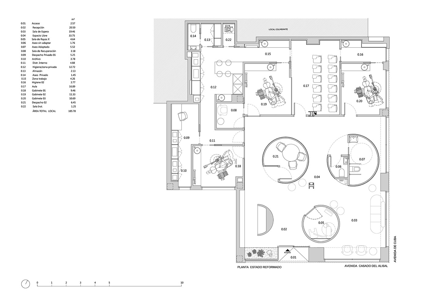 Policlínica Dental Pérez-Arroyo David Hernández Arquitectura - Murillo Arquitectos 02_Planta Policlínica Dental Pérez-Arroyo David Hernández Arquitectura - Murillo Arquitectos 02_Planta