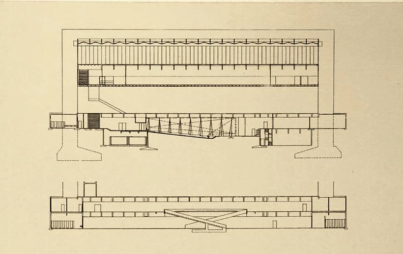 Vigas David García-Manzanares Vázquez de Agredos 2 Sección, con las vigas sosteniendo el proyecto. Fuente AV