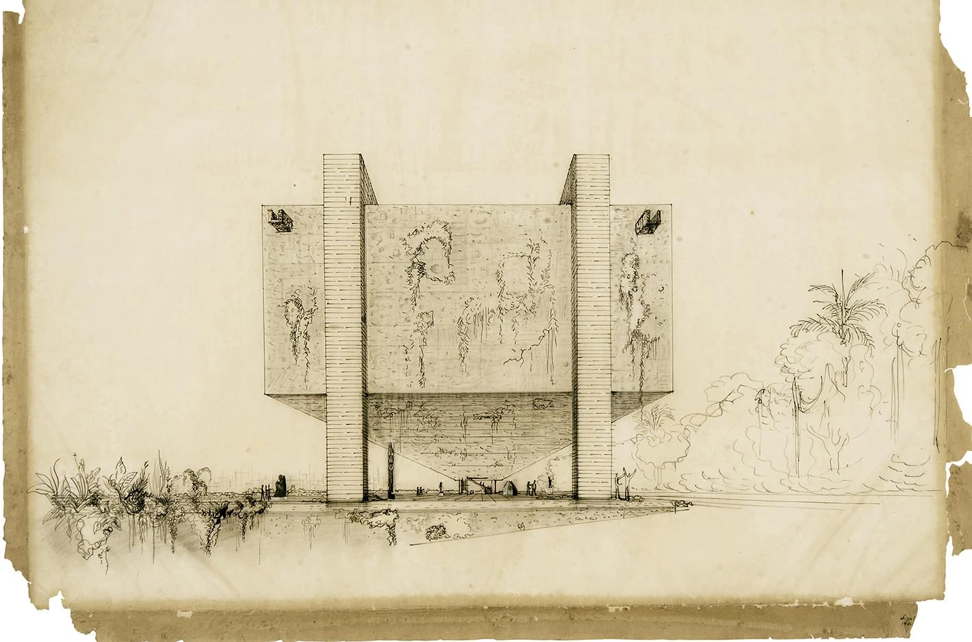 Vigas David García-Manzanares Vázquez de Agredos 4 Alzado por pilares y vigas, como una lección de estructuras. Fuente AV