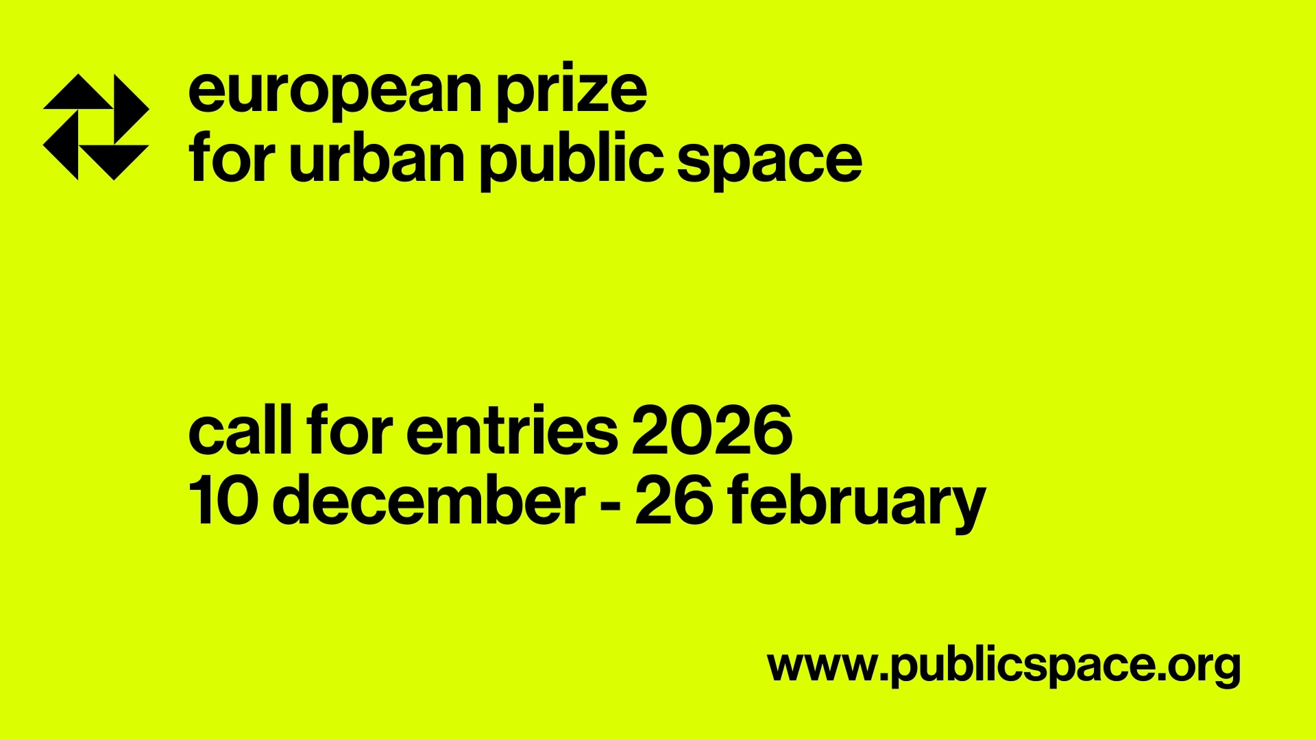 Abierta la inscripción del Premio Europeo del Espacio Público Urbano 2026