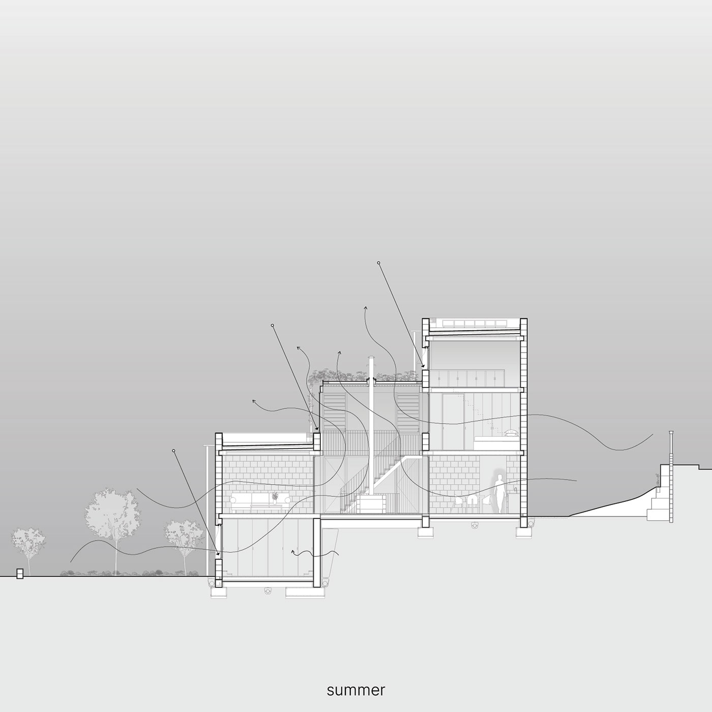 12_Arqbag_Cervelló_Bioclimatic-section_summer