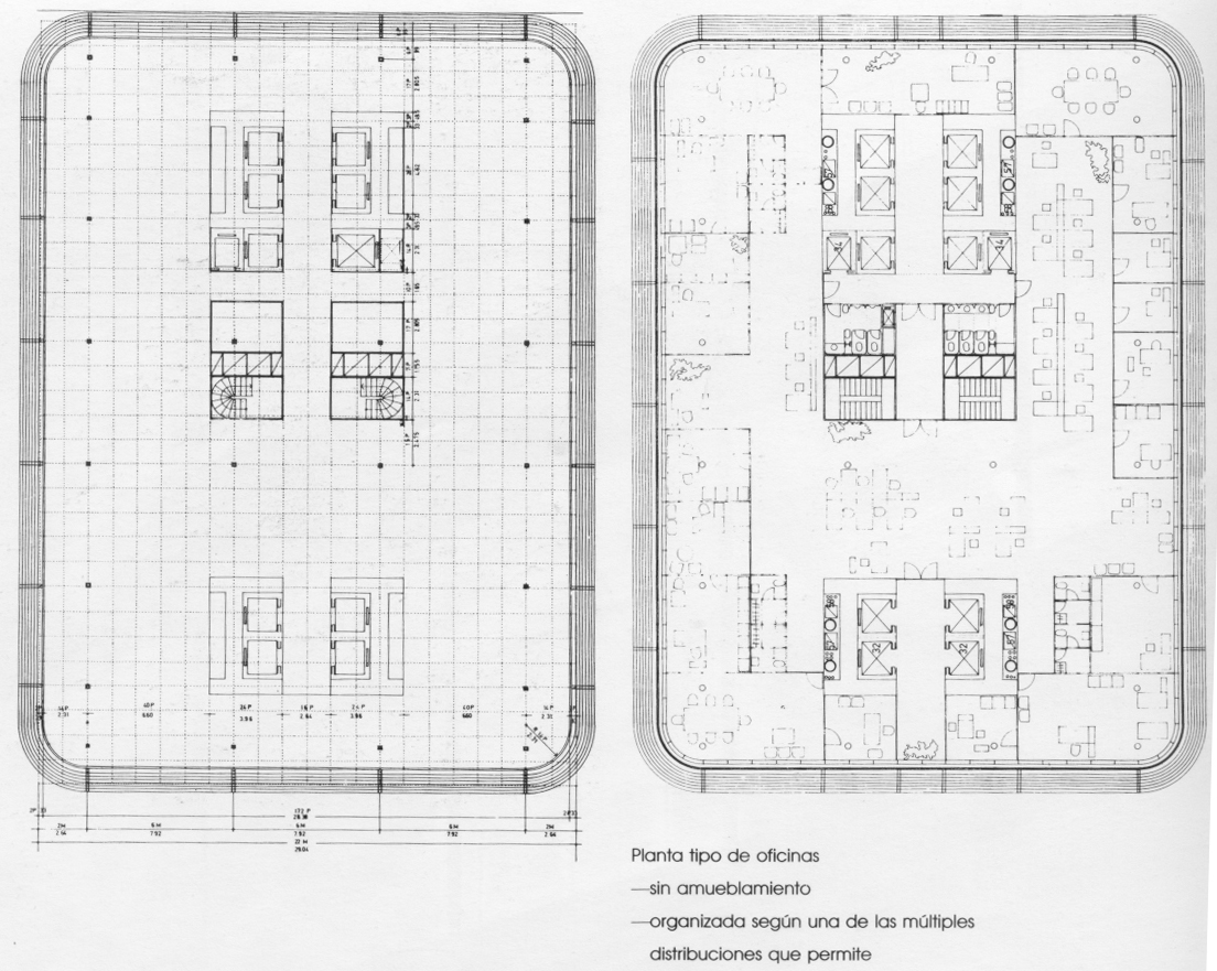 Yo confieso José Ramón Hernández Correa Banco de Bilbao. Planta tipo diáfana y con una posible distribución