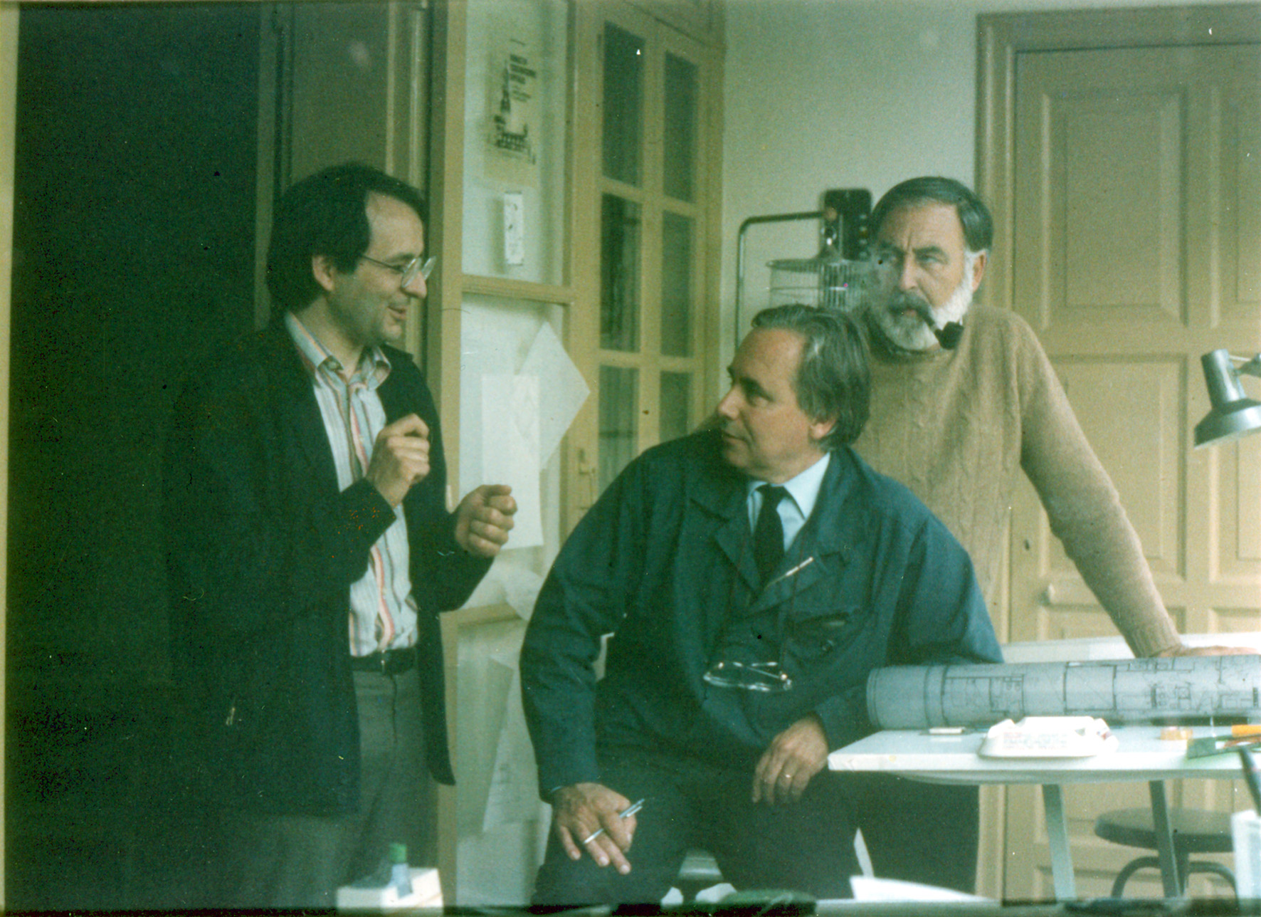 Almuilña, Baltar e Bartolome no estudio