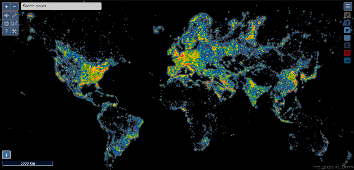País de ciudadanos Aldo G. Facho Dede lightpollutionmap