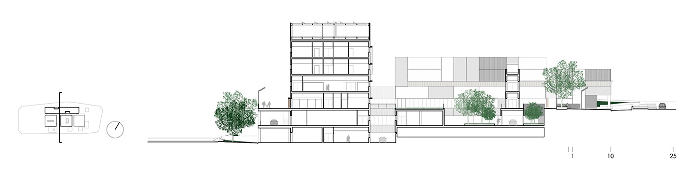 Nuevo hospital de Ontinyent Contell Martínez Arquitectos - Manuel Vega Arquitectos 10 Sección Transversal SW