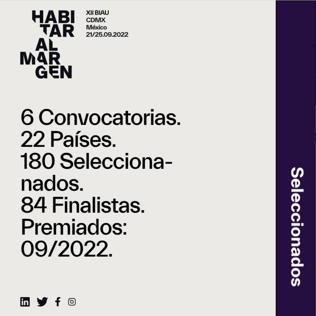 Seleccionados para XII Bienal Iberoamericana Arquitectura Urbanismo.